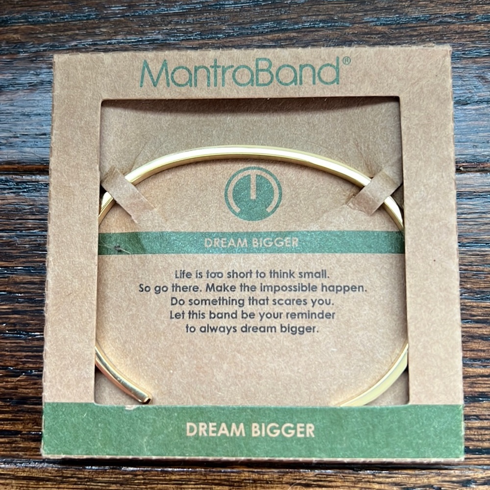 MantraBand Dream Bigger Bracelet in Gold